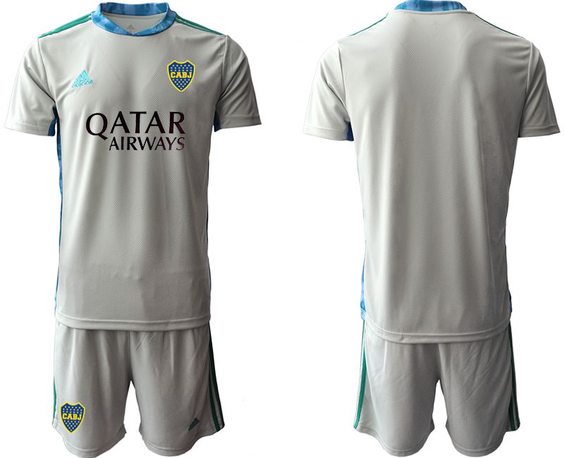 Men 2020-2021 Club Boca juniors goalkeeper gray blank Adidas Soccer Jersey